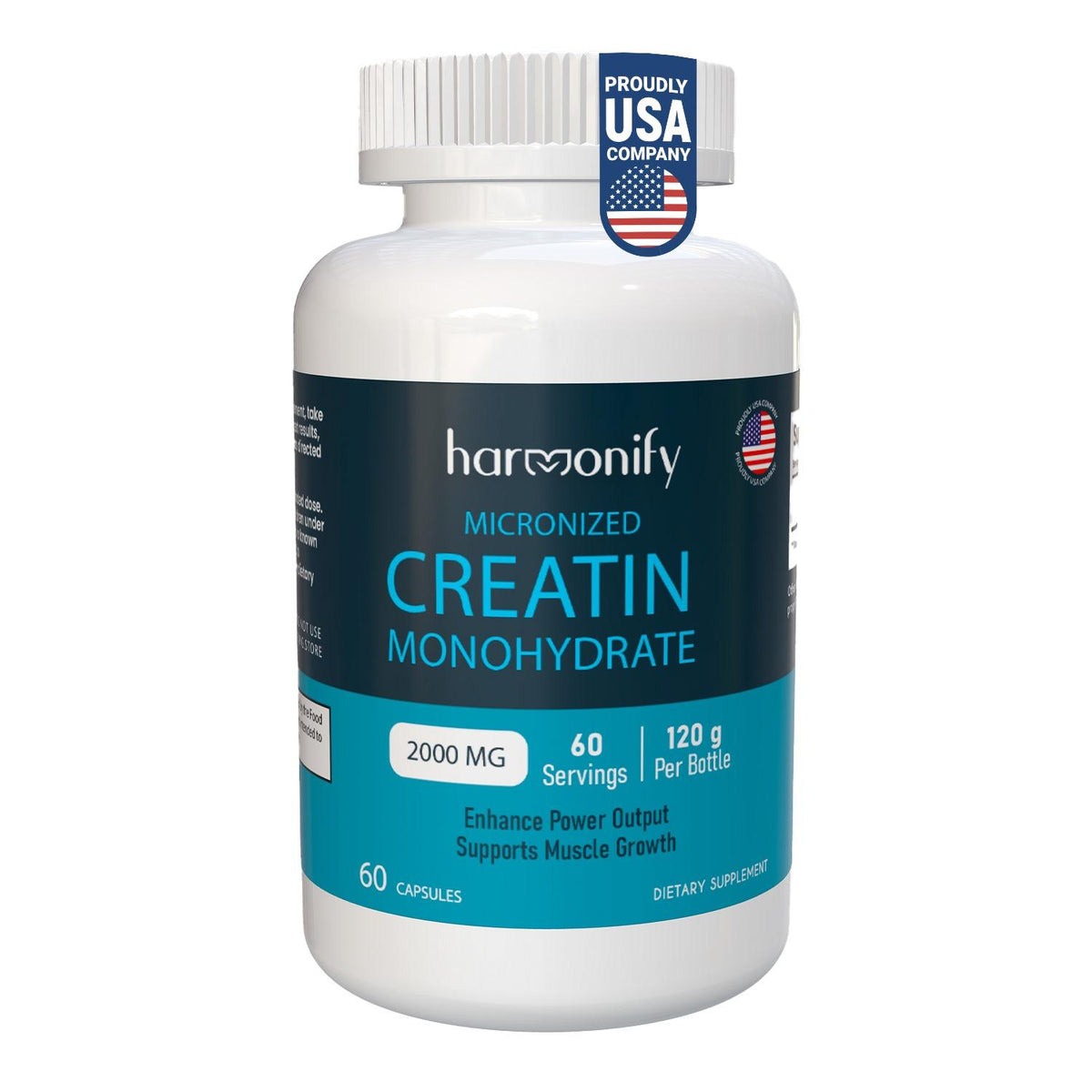 Creatine Monohydrate, Amino Acid Powder 2000 mg- Support Muscles, Cellular Energy and Cognitive Function - Gluten-Free, Keto - NSF Certified for Sport