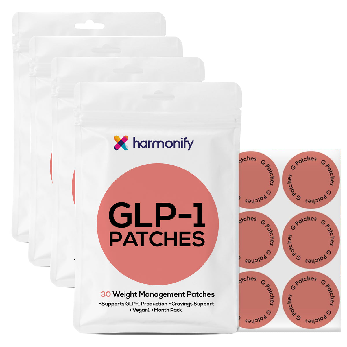 HARMONIFY GLP-1 Wellness Patches with Berberine, Chromium & Botanical Extracts