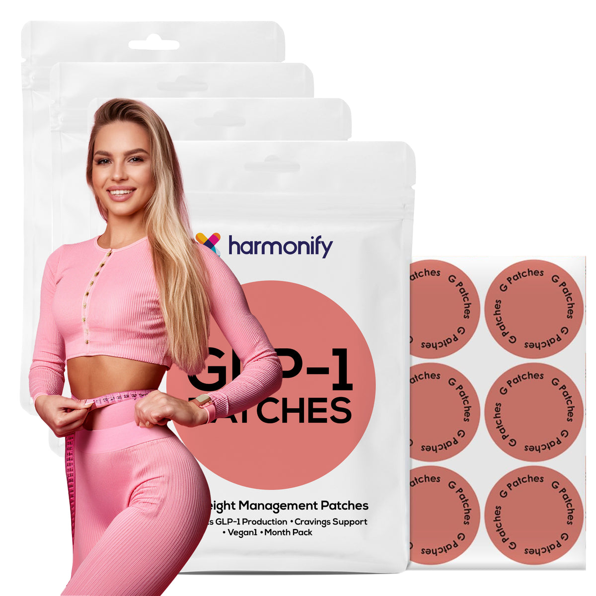 HARMONIFY GLP-1 Wellness Patches with Berberine, Chromium & Botanical Extracts