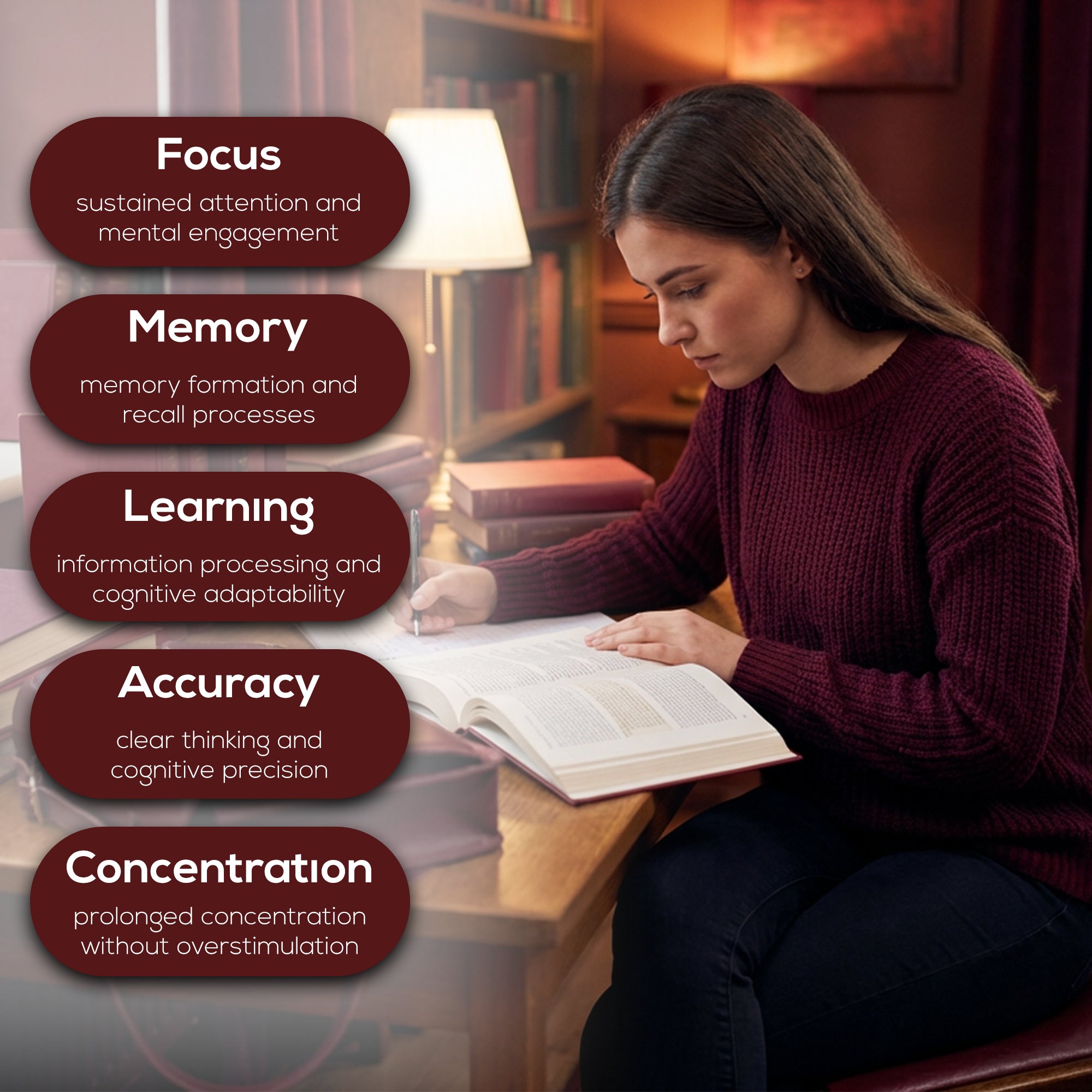 HARMONIFY Brain Support Supplement | Memory, Focus & Mental Clarity Formula | Vitamins, Minerals & Herbal Nootropic Blend | Non-GMO, Gluten-Free | 60 Vegan Capsules