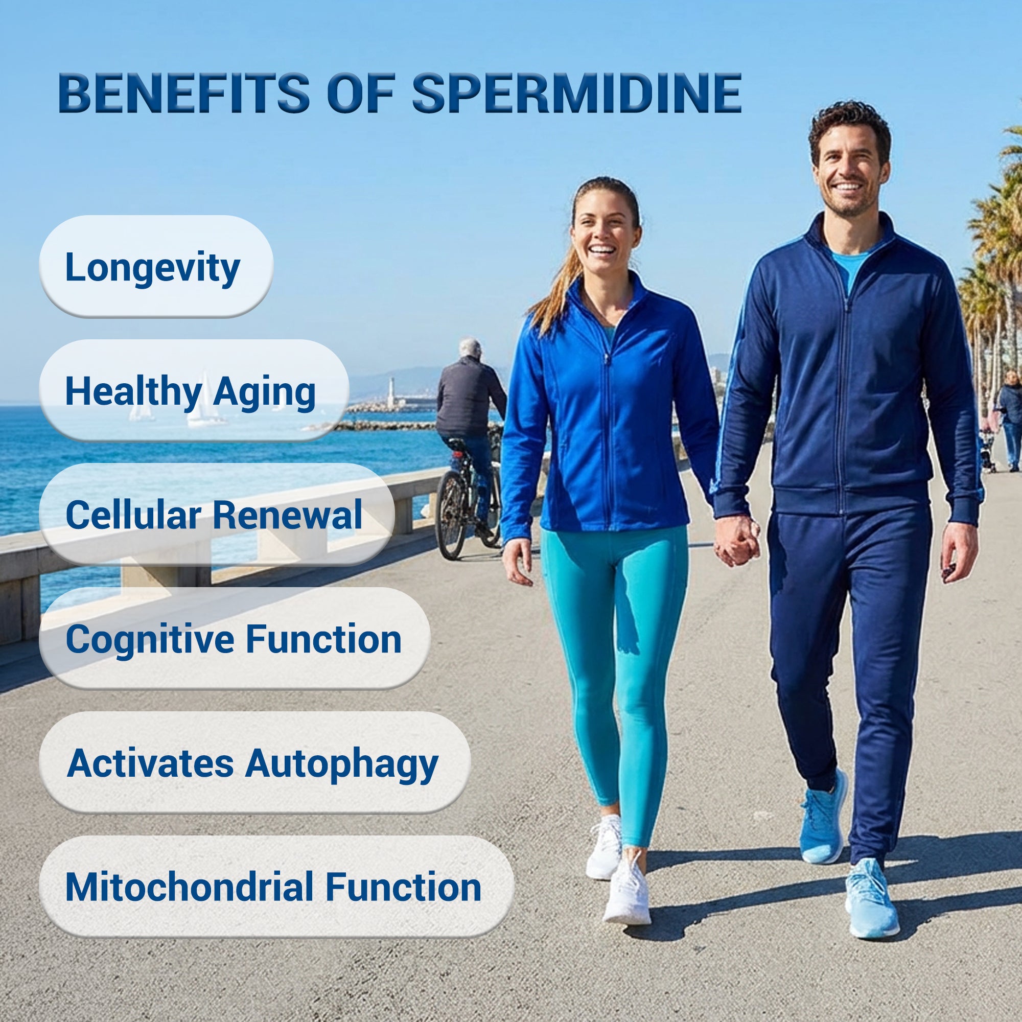 HARMONIFY Spermidine 10mg per Serving – 120 Capsules (60 Day Supply) – Spermidine HCL Supplement – Cellular Vitality Support – Plant-Derived Polyamine – Non-GMO Dietary Supplement