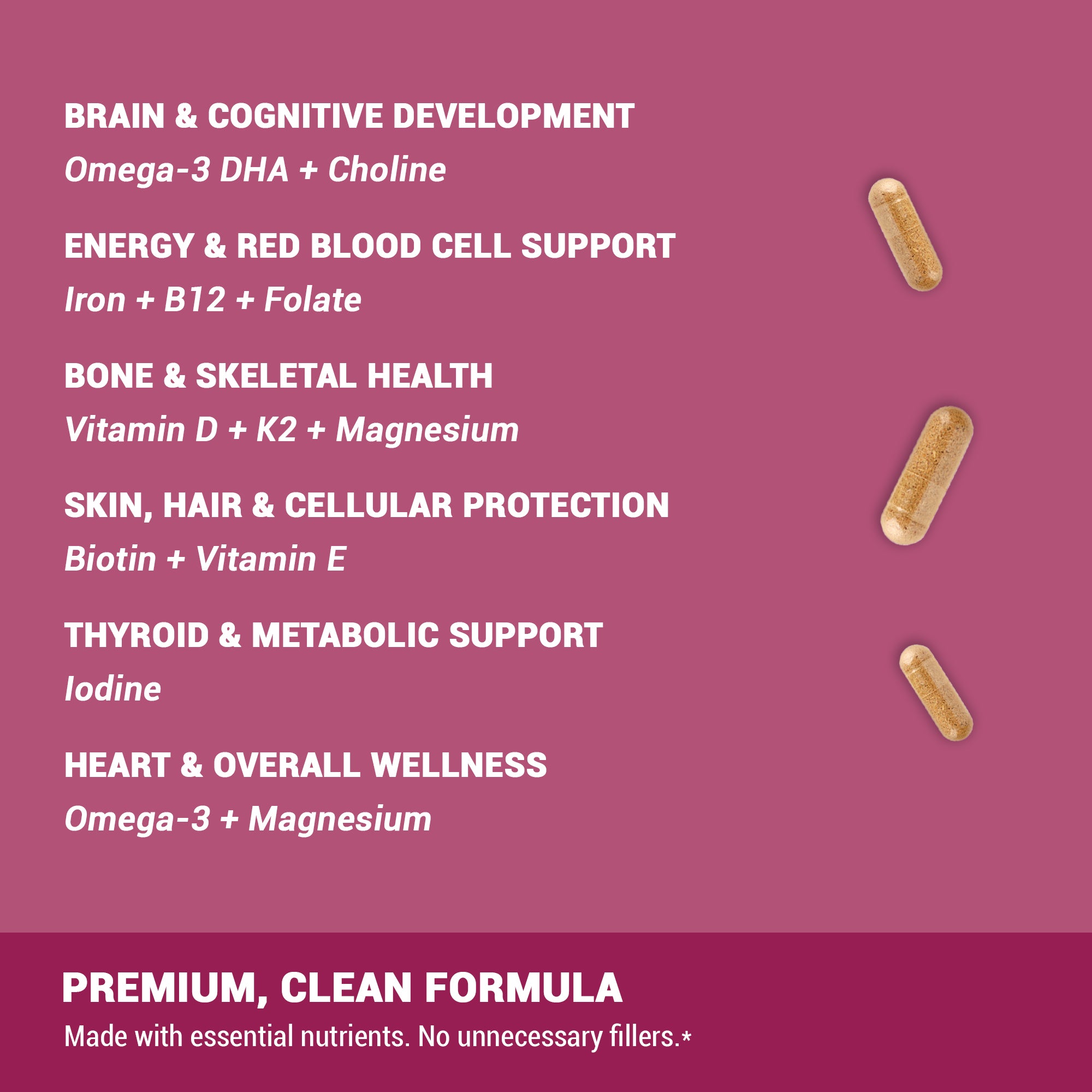 HARMONIFY Prenatal Vitamins – Daily Prenatal Supplement for Women – Essential Nutrients for Mom & Baby – 60 Capsules – 30 Day Supply