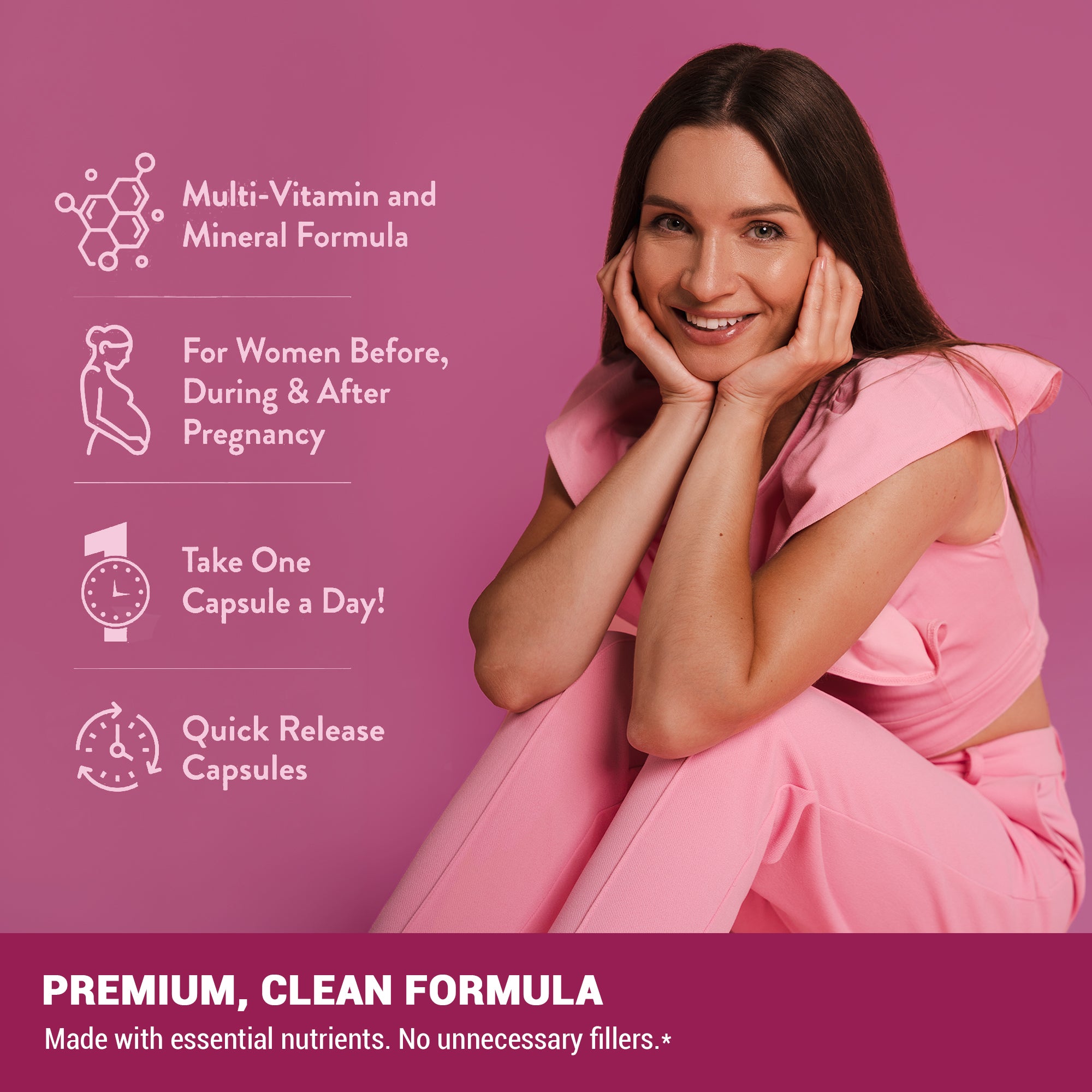 HARMONIFY Prenatal Vitamins – Daily Prenatal Supplement for Women – Essential Nutrients for Mom & Baby – 60 Capsules – 30 Day Supply