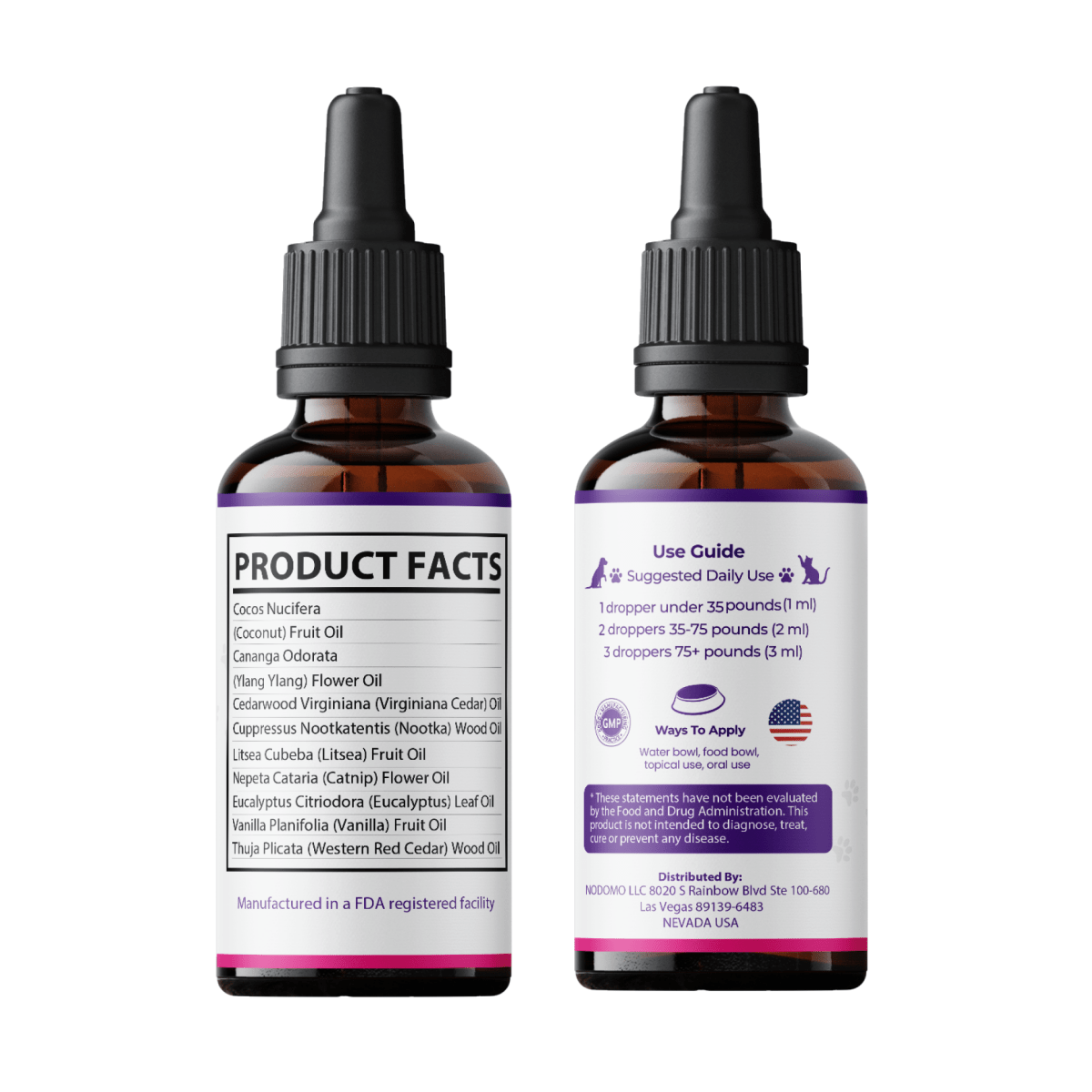 Dewormer Extract Drops for Dogs and Cats, Herbal Supplement by eDNA Pet for Cats & Dogs, 2 Fl. Oz - HARMONIFY - Dewormer Extract Drops for Dogs and Cats, Herbal Supplement by eDNA Pet for Cats & Dogs, 2 Fl. Oz - HARMONIFY - Pet Supplement - 