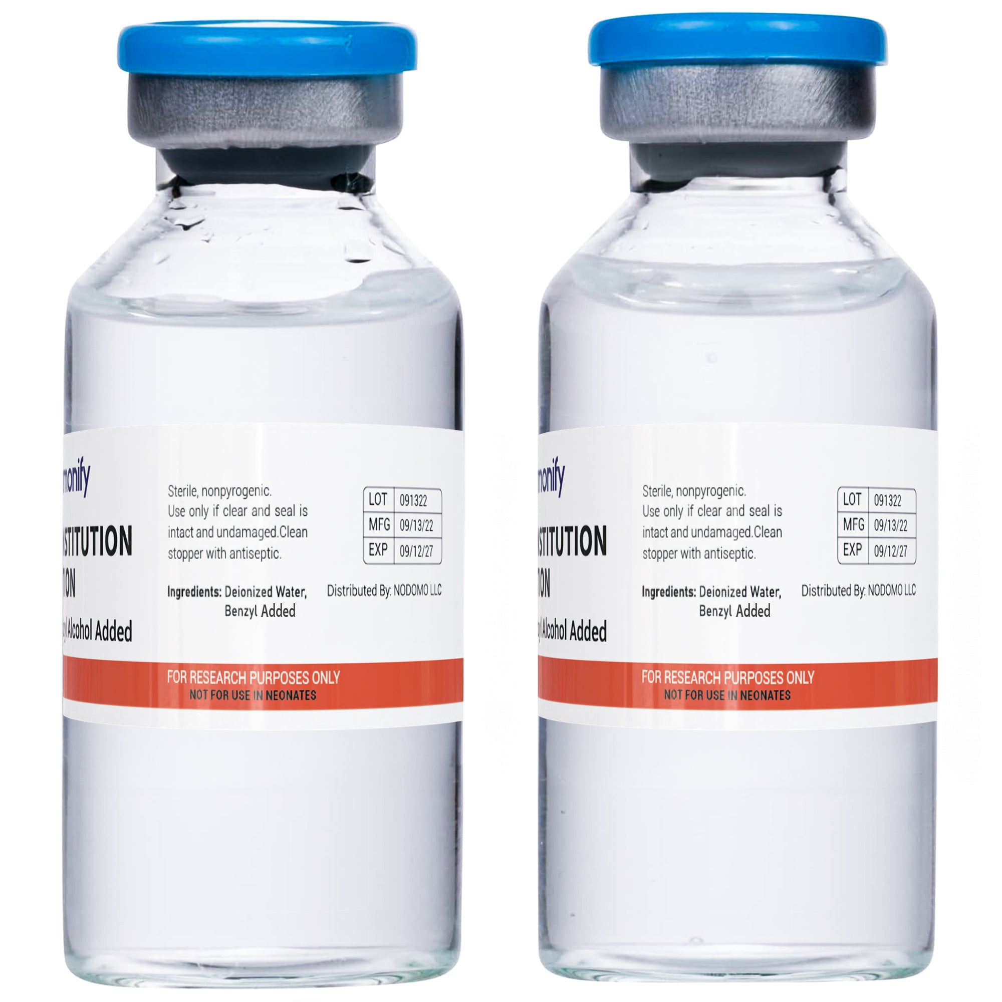 HARMONIFY Reconstitution Solution – 4 Pack 30 mL Premium Glass Vials