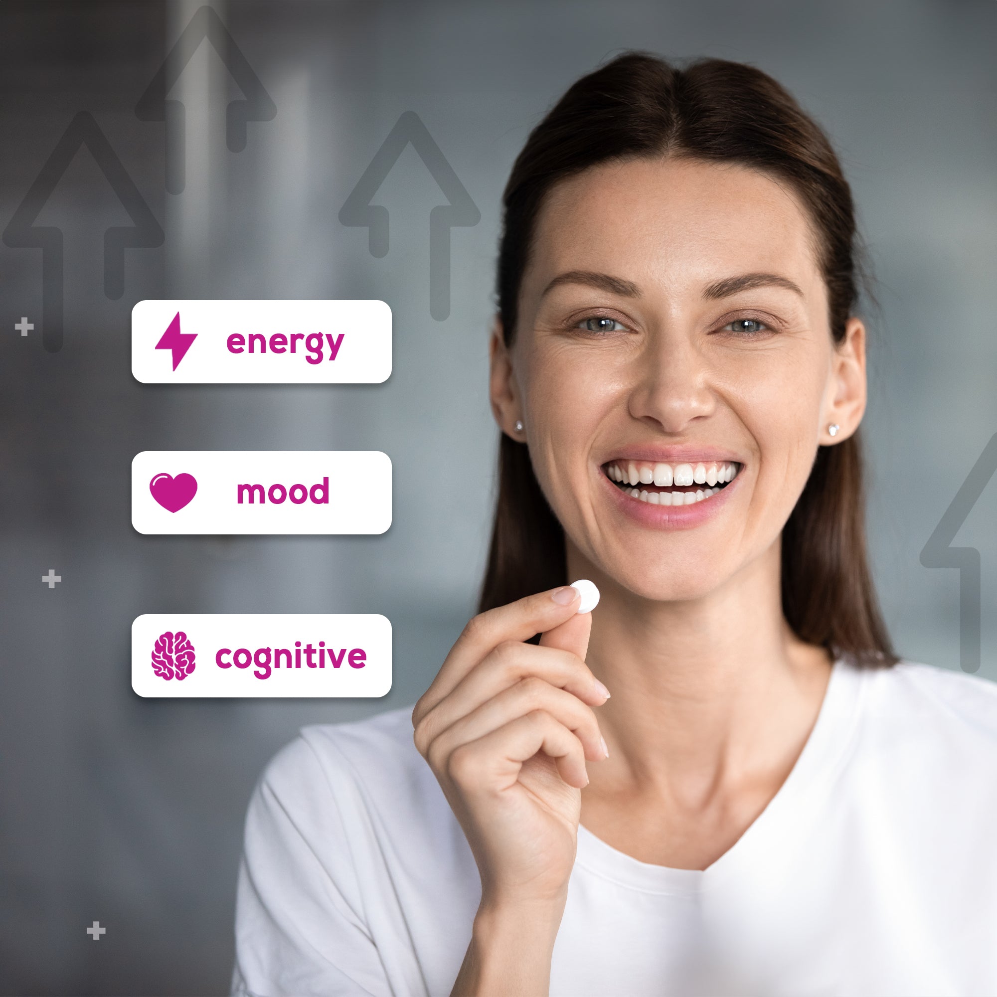 HARMONIFY Energy & Focus Gum (54 Pieces) – Sugar-Free with L-Theanine, Natural Caffeine, and Vitamins B12 & B6 – Focus & Mental Clarity – Keto & Vegan, Peppermint Flavor