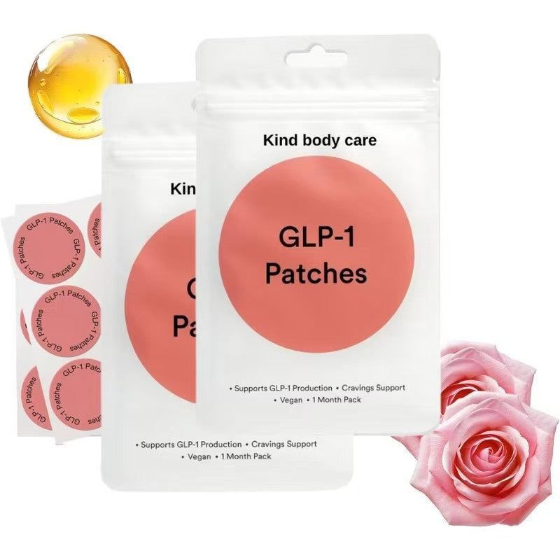 HARMONIFY GLP-1 Patches with L-Glutamine Berberine Chromium Pomegranate Cinnamon Ginger Root Artemisia Selengensis & Rose Flower Oil - 1 Pack 30 Patches - Leaf