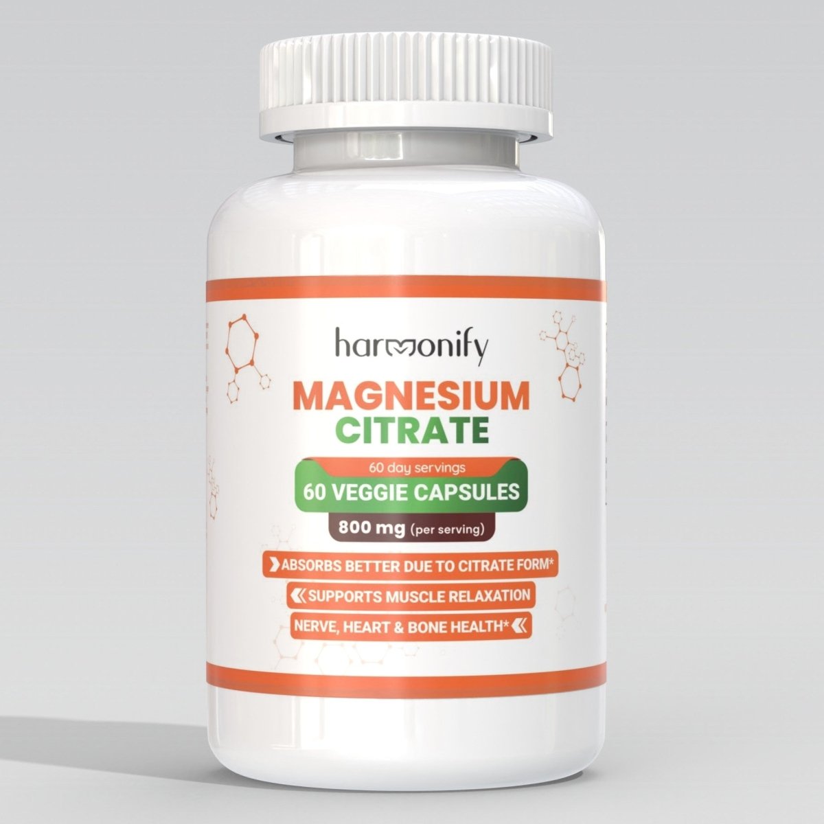 HARMONIFY Magnesium Citrate Supplement 800 mg per Serving, 60 Vegetarian Capsules - HARMONIFY - HARMONIFY Magnesium Citrate Supplement 800 mg per Serving, 60 Vegetarian Capsules - HARMONIFY - HARMONIFY Magnesium Citrate Supplement 800 mg per Serving, 60 Vegetarian Capsules - HARMONIFY - HARMONIFY Magnesium Citrate Supplement 800 mg per Serving, 60 Vegetarian Capsules - HARMONIFY - Supplement - HARMONIFY - Supplement - HARMONIFY - Supplement - 