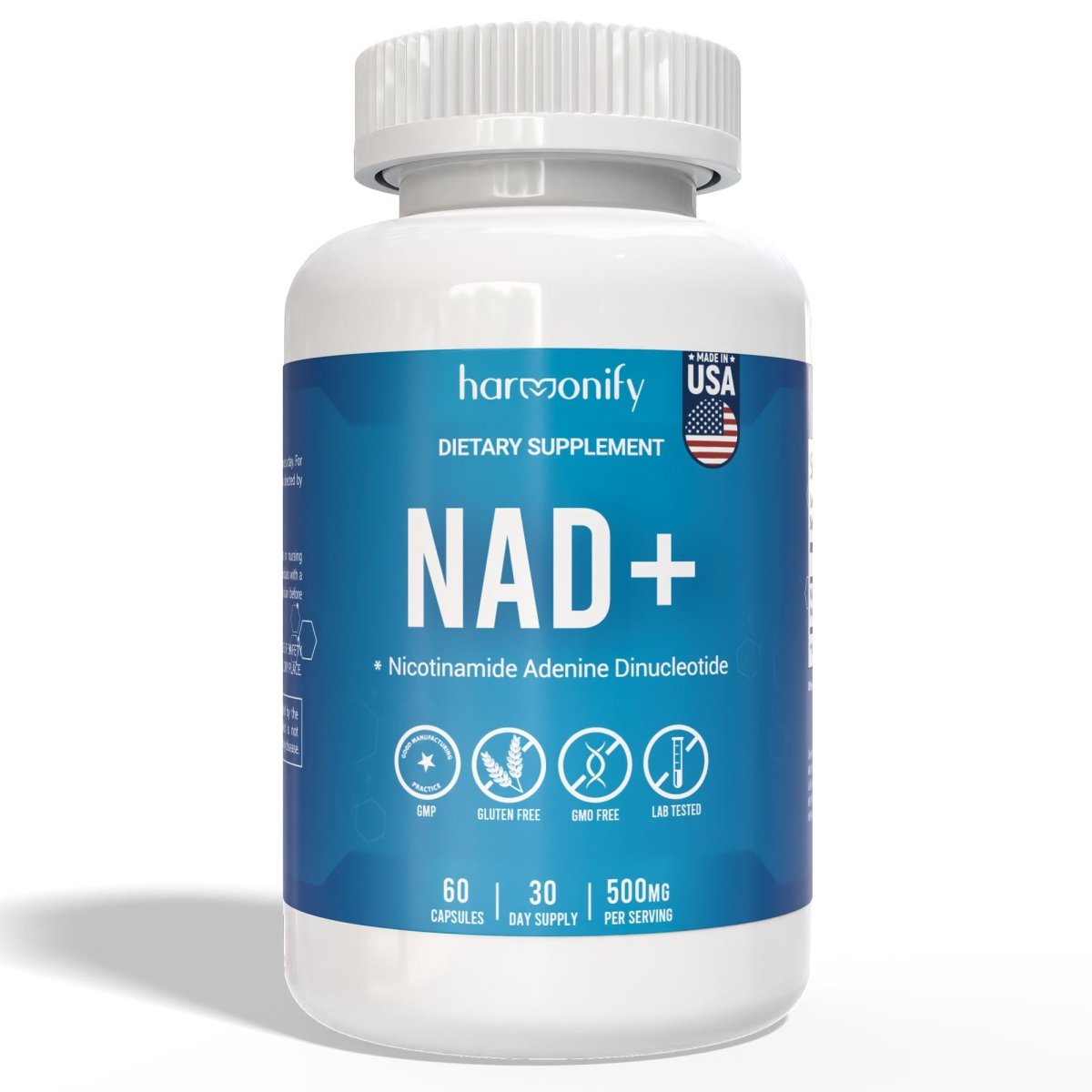 HARMONIFY NAD Supplement (500mg of 95% Pure NAD+ Per Serving, 30 - Day Supply) – Vegan, Non - GMO, NAD Booster for Longevity, Anti - Aging, Cellular Health, and Energy - HARMONIFY - HARMONIFY NAD Supplement (500mg of 95% Pure NAD+ Per Serving, 30 - Day Supply) – Vegan, Non - GMO, NAD Booster for Longevity, Anti - Aging, Cellular Health, and Energy - HARMONIFY - HARMONIFY NAD Supplement (500mg of 95% Pure NAD+ Per Serving, 30 - Day Supply) – Vegan, Non - GMO, NAD Booster for Longevity, Anti - Agi