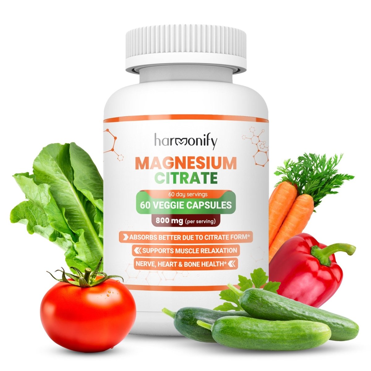 HARMONIFY Magnesium Citrate Supplement 800 mg per Serving, 60 Vegetarian Capsules - HARMONIFY - HARMONIFY Magnesium Citrate Supplement 800 mg per Serving, 60 Vegetarian Capsules - HARMONIFY - HARMONIFY Magnesium Citrate Supplement 800 mg per Serving, 60 Vegetarian Capsules - HARMONIFY - HARMONIFY Magnesium Citrate Supplement 800 mg per Serving, 60 Vegetarian Capsules - HARMONIFY - Supplement - HARMONIFY - Supplement - HARMONIFY - Supplement - 