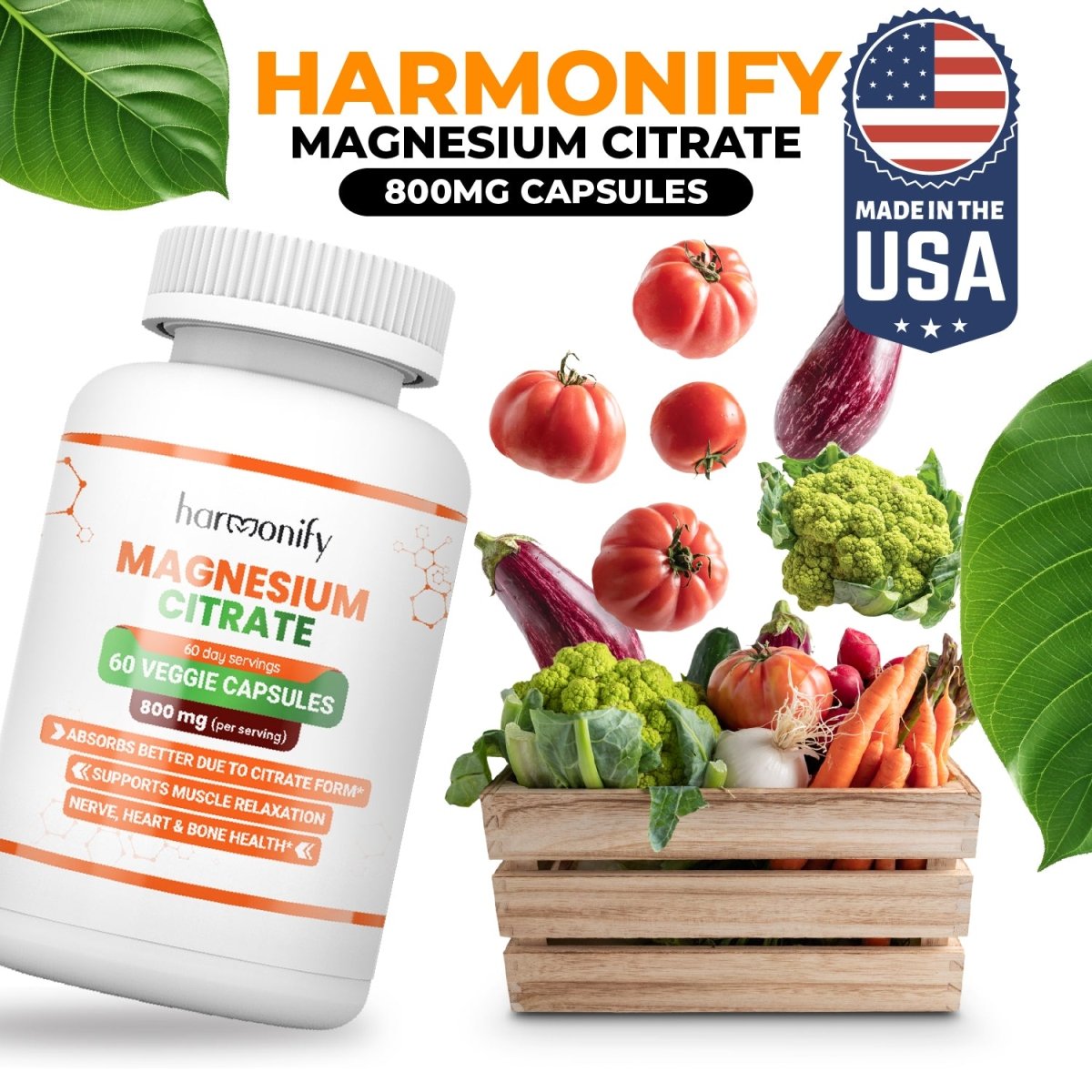 HARMONIFY Magnesium Citrate Supplement 800 mg per Serving, 60 Vegetarian Capsules - HARMONIFY - HARMONIFY Magnesium Citrate Supplement 800 mg per Serving, 60 Vegetarian Capsules - HARMONIFY - HARMONIFY Magnesium Citrate Supplement 800 mg per Serving, 60 Vegetarian Capsules - HARMONIFY - HARMONIFY Magnesium Citrate Supplement 800 mg per Serving, 60 Vegetarian Capsules - HARMONIFY - Supplement - HARMONIFY - Supplement - HARMONIFY - Supplement - 