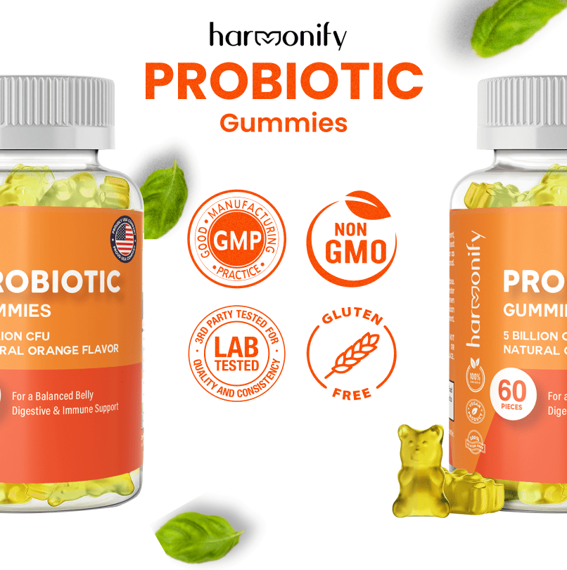 Probiotic Gummy 5 Billion CFU Natural Orange Flavor 1000 mg 60 Count - HARMONIFY - Probiotic Gummy 5 Billion CFU Natural Orange Flavor 1000 mg 60 Count - HARMONIFY - Probiotic Gummy 5 Billion CFU Natural Orange Flavor 1000 mg 60 Count - HARMONIFY - Probiotic Gummy 5 Billion CFU Natural Orange Flavor 1000 mg 60 Count - HARMONIFY - Supplement - HARMONIFY - Supplement - HARMONIFY - Supplement - 